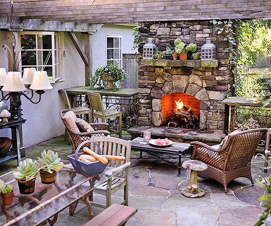 Amazing Outdoor Fireplace Ideas 7