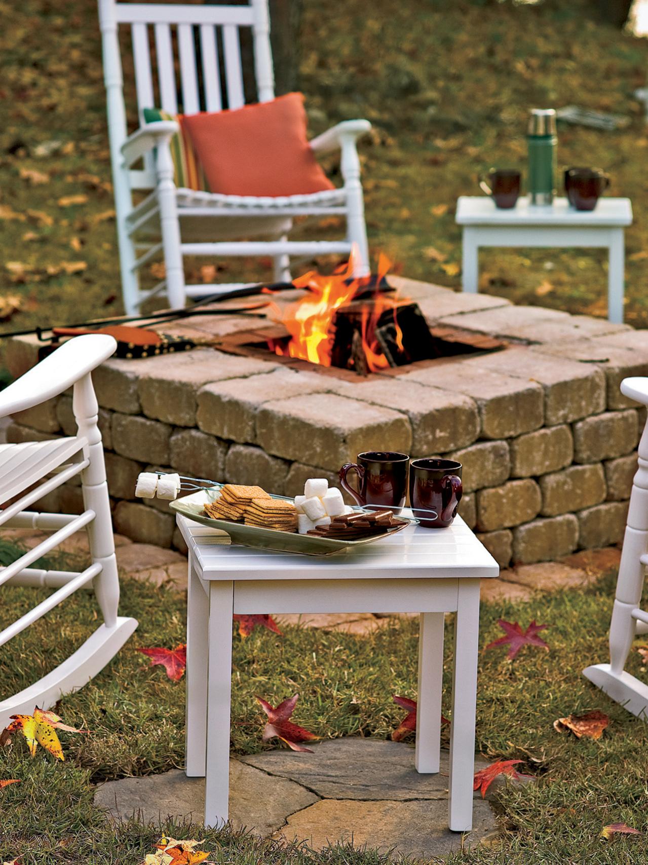 Roast and Relax Outdoor Fireplace Design