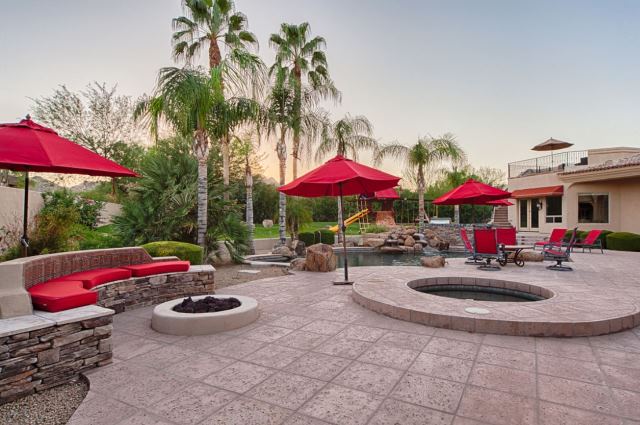 Luxury Home Designs Ideas - Poolside Fire Pits