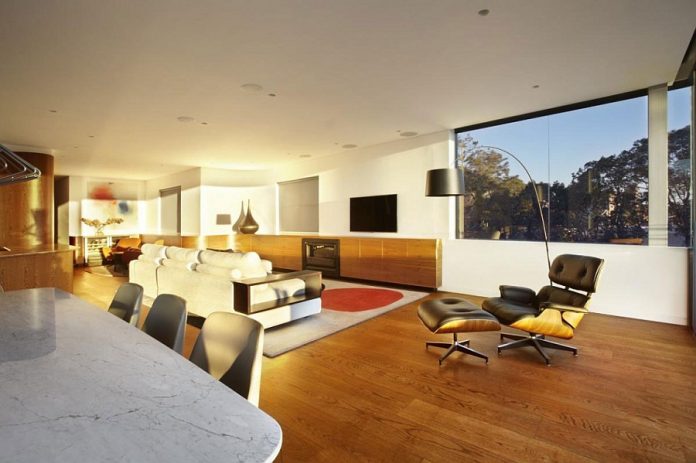 Luxurious Bellevue Hill House Interior Design in Sydney Wooden Flooring and Modern Sofa Furniture Decorations
