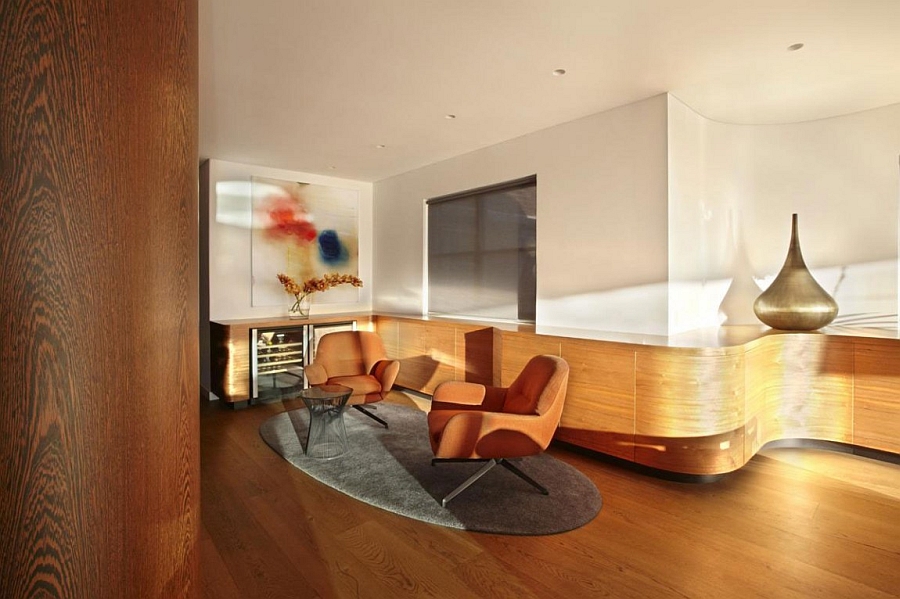 Living area Used Wooden Flooring and White Wall Color Decorations for Inspiration