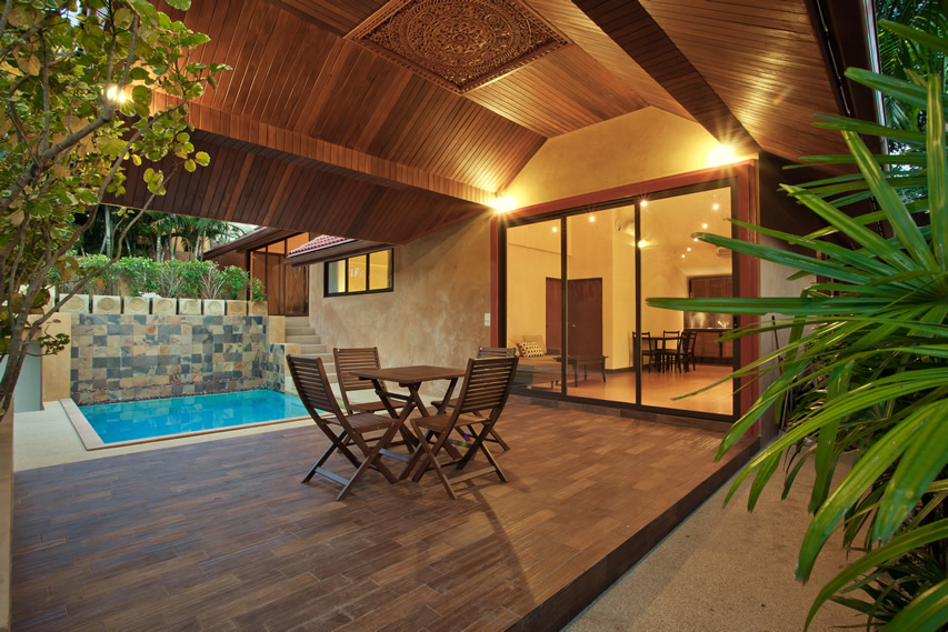 Amazing Patio Hardwood Deck Small Pool