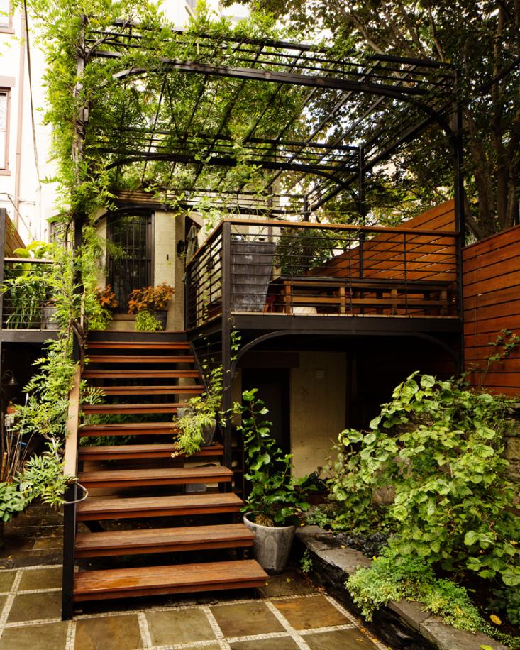 Kim Hoyt Architect Park Slope Garden with Back Stairs Gardenista