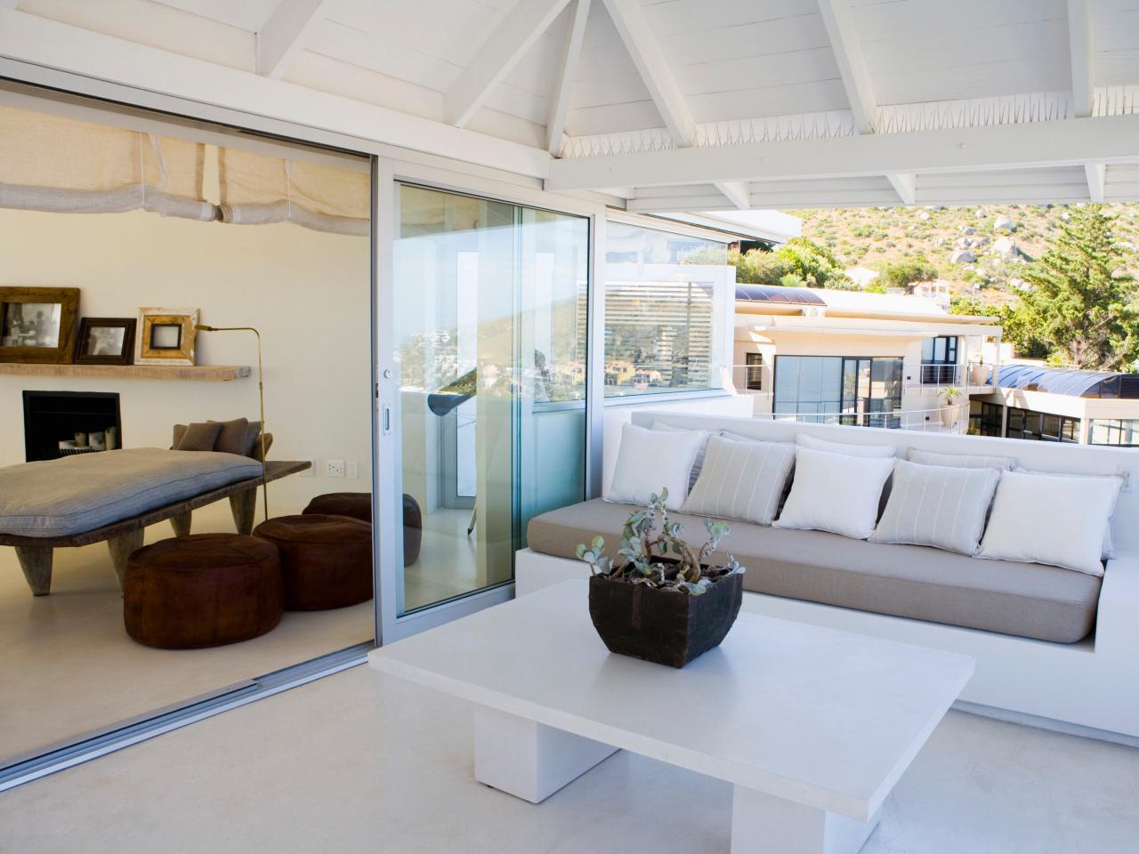 Patio with Sliding Glass Wall
