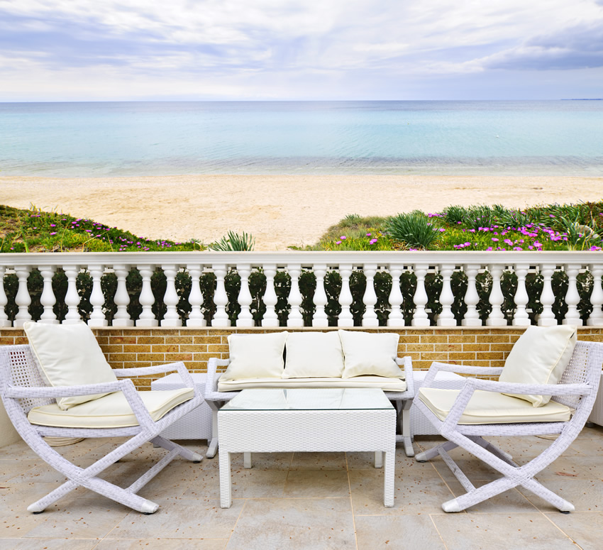 White Patio Area at Beach House