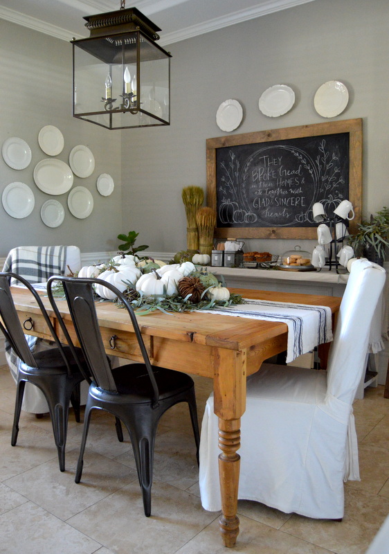 Dining Room with Classic Light Fixture