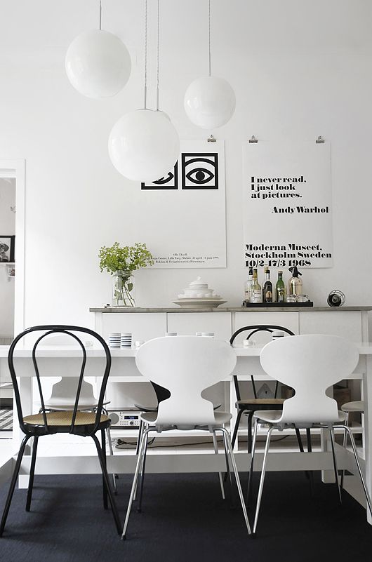 Modern White Dining Room Light Fixture