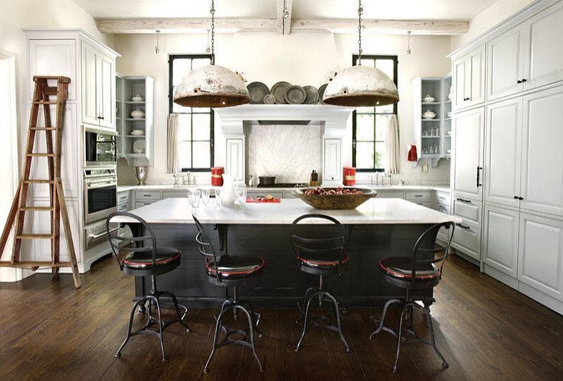 Industrial black and white kitchen design Industrial black and white kitchen design