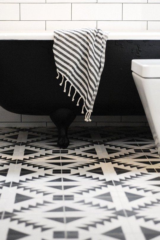 Simple Ideas for Your Bathroom Floor Tile Patterned bathroom floor tile ideas