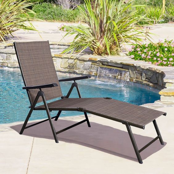 Adjustable Pool Chaise Lounge Chair Recliner Outdoor Patio Furniture Adjustable Pool Chaise Lounge Chair Recliner Outdoor Patio Furniture