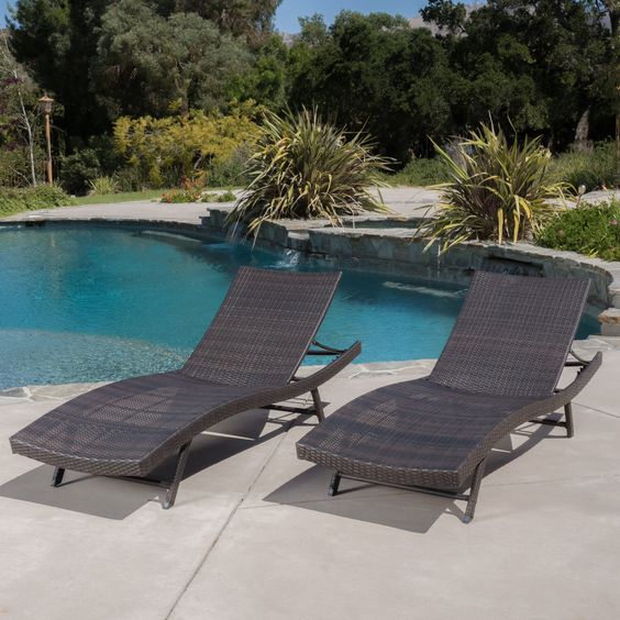 Outdoor Brown Wicker Chaise Lounge Chairs Outdoor Brown Wicker Chaise Lounge Chairs