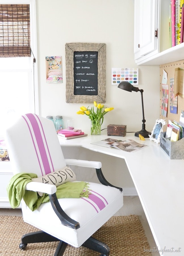 Beautiful Painted Leather Office Chair Design