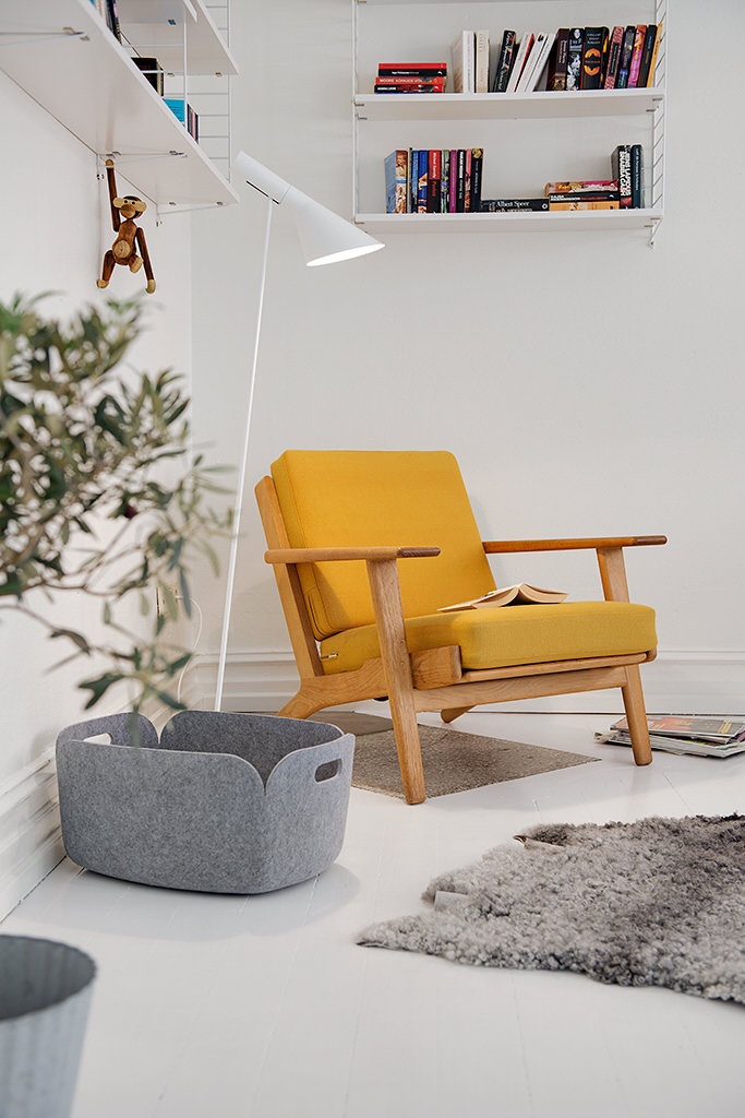 Mid Century Yellow Wooden Chair Mid Century Yellow Wooden Chair