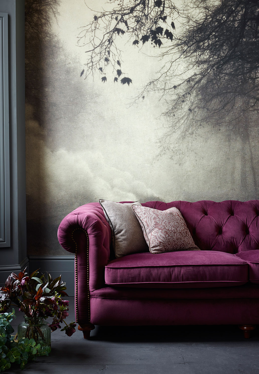 Purple Sofas under Dark Color as Living Room Interior Design Inspiration To Your House Ideas Purple Sofas under Dark Color as Living Room Interior Design Inspiration To Your House Ideas