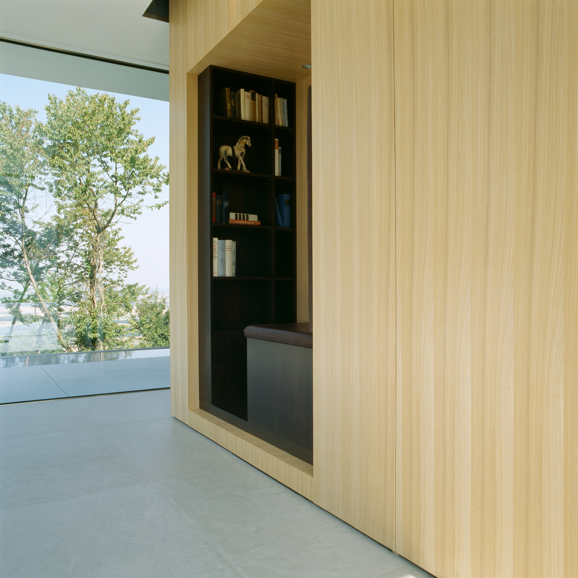 Wooden Wall Framed Feat Steel Flooring under House Anna Philipp under That Glass Wall Applied Exterior Planters View Wooden Wall Framed Feat Steel Flooring under House Anna Philipp under That Glass Wall Applied Exterior Planters View