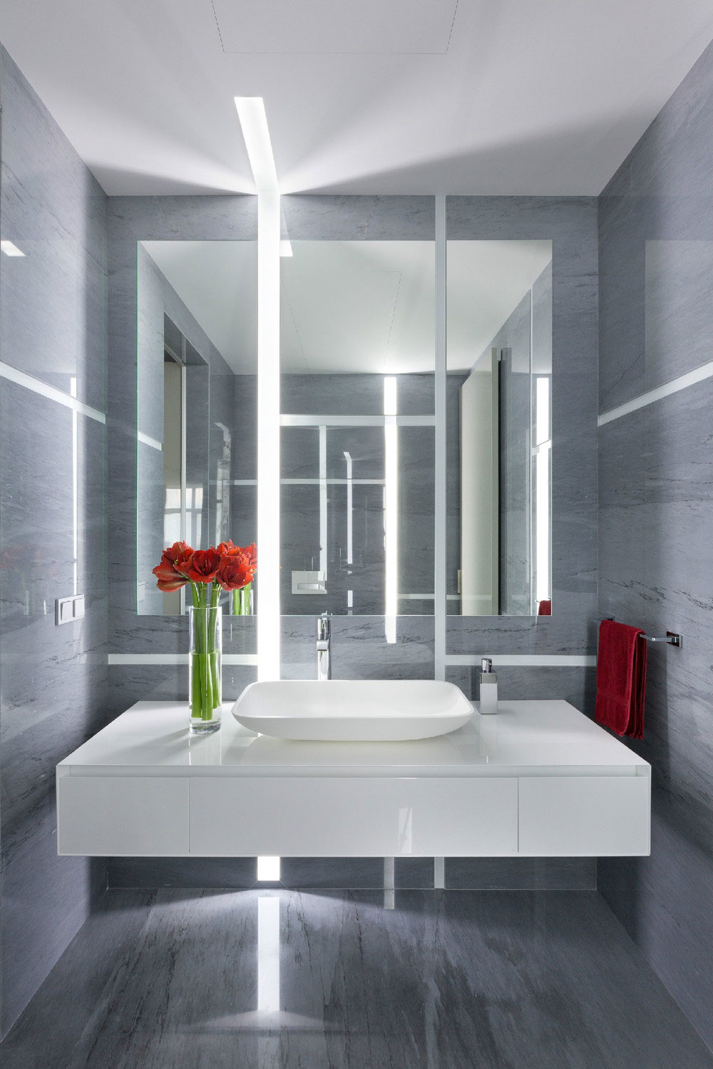 Sink Near Wide Mirror Inside Home under Color Bathroom Sink Near Wide Mirror Inside Home under Color Bathroom