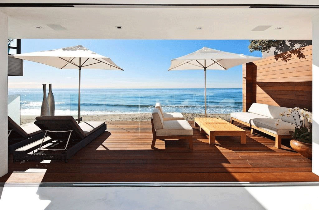 Furniture Style Used Wooden Deck Flooring Also Glass Fence