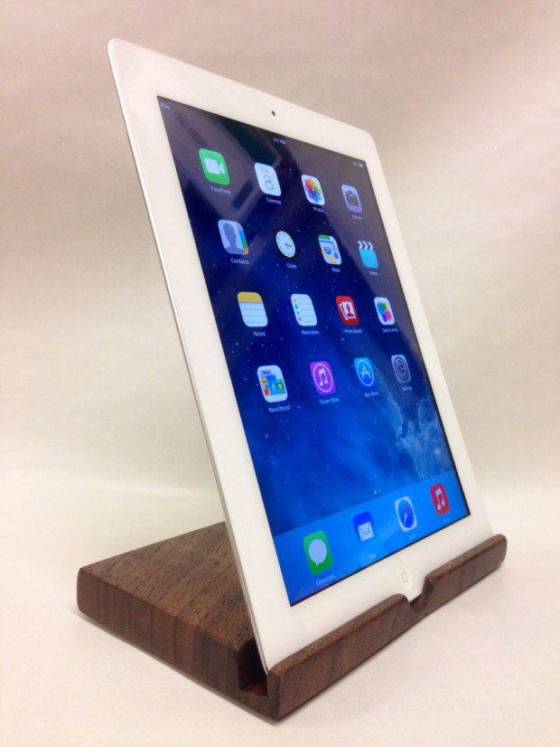 Black Walnut Wooden iPad Stand
