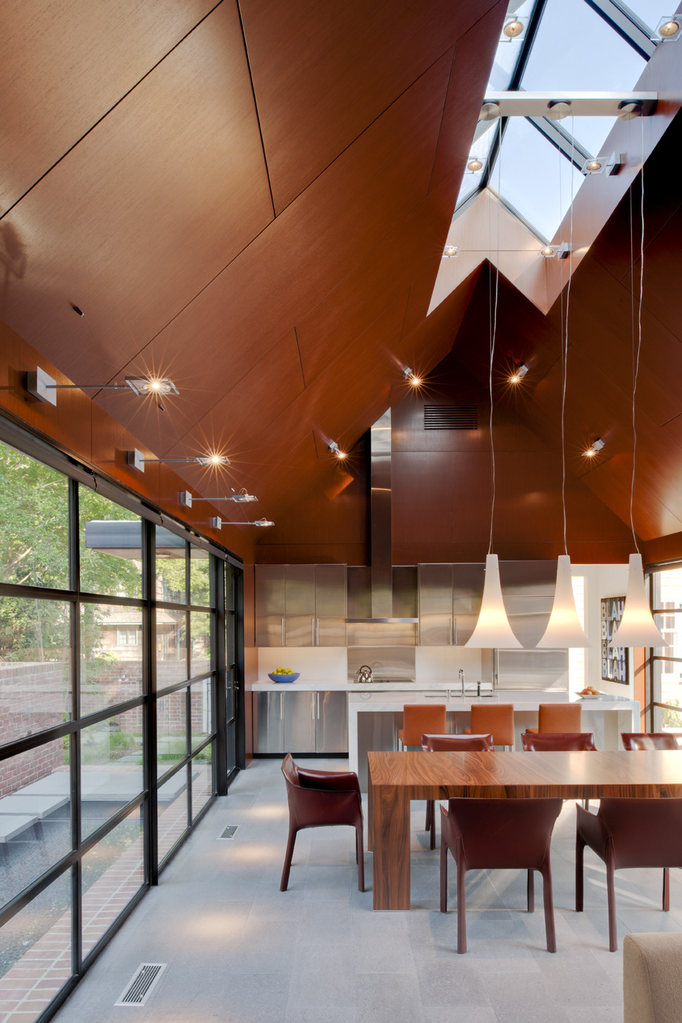 Dark Brown Colored Dark Brown Chairs Along With Clear Pendant Lamp Which Have Lime Cover Dark Brown Colored Dark Brown Chairs Along With Clear Pendant Lamp Which Have Lime Cover