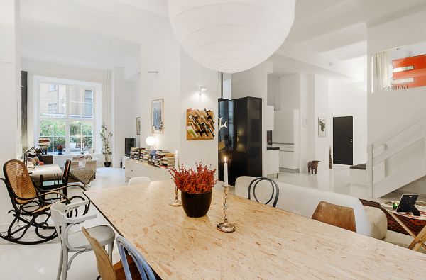 Dining Room Near Ball Shaped Pendant Lamp Over Wooden Dining Table Added With Candle Holder Dining Room Near Ball Shaped Pendant Lamp Over Wooden Dining Table Added With Candle Holder