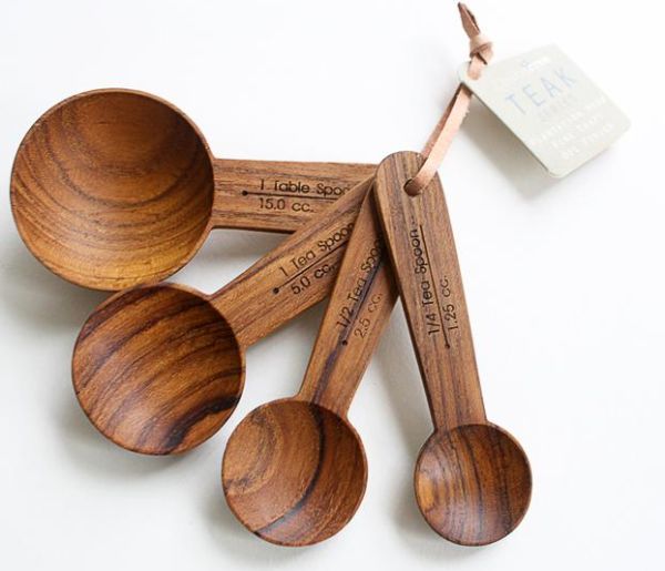 Teak Measuring Spoons From Wooden Materials Teak Measuring Spoons From Wooden Materials