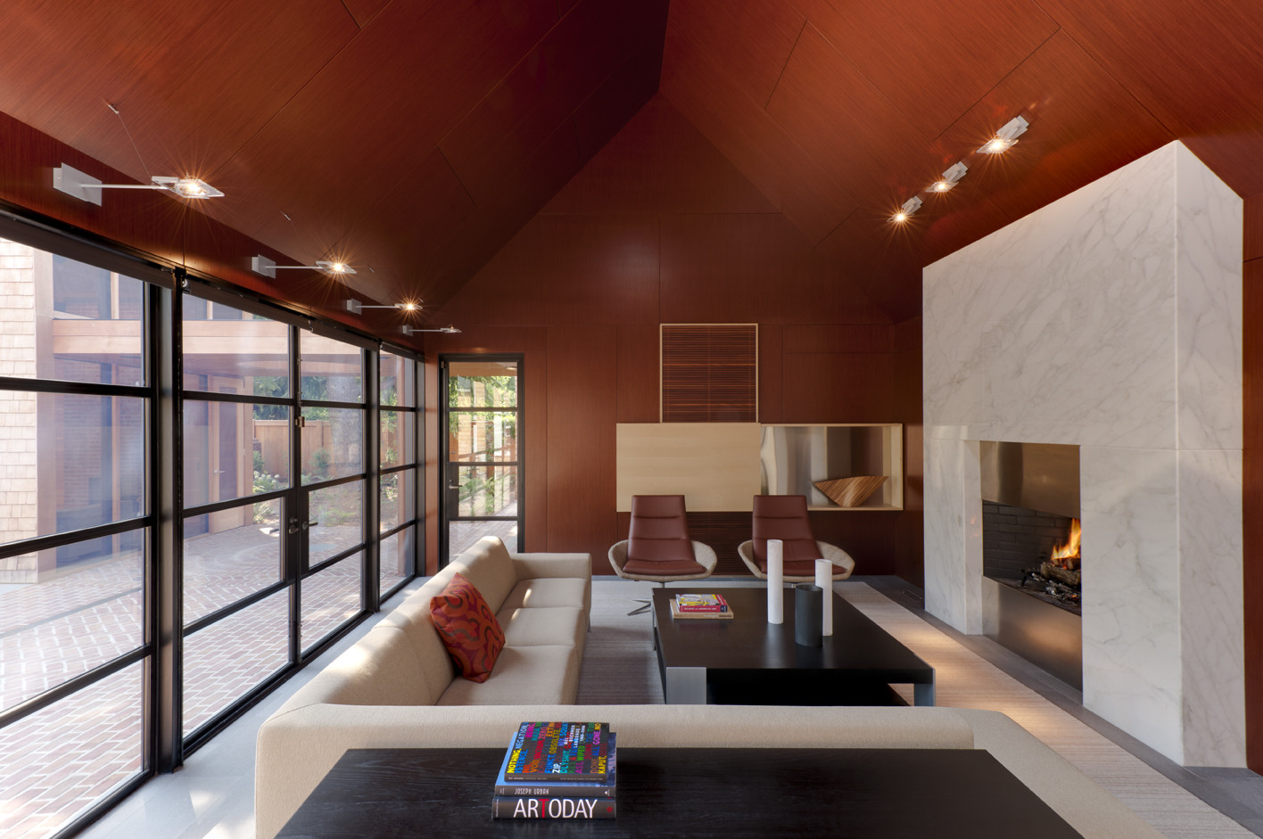Sectional Sofa Cozy Wide Fireplace Along With Black Wooden Low Table Sectional Sofa Cozy Wide Fireplace Along With Black Wooden Low Table