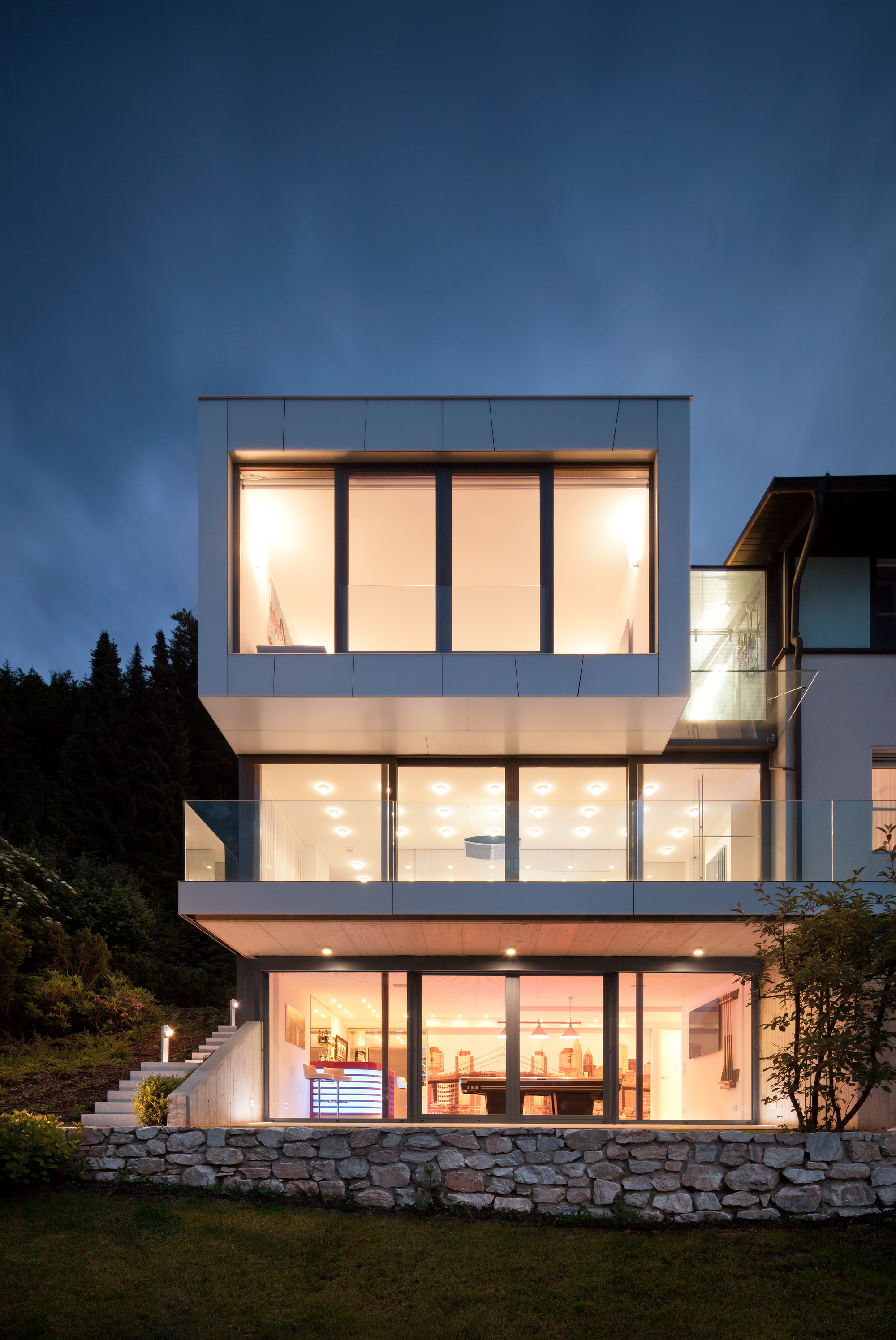 Stone Fence Shown Also Interior Side Throught Glass Windows Stone Fence Shown Also Interior Side Throught Glass Windows