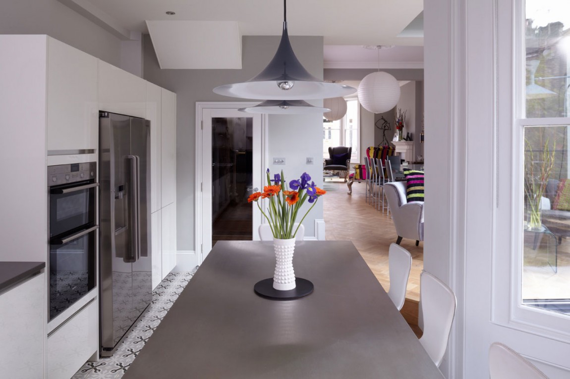 Vase Of Flower On Kitchen Table Under Exclusive Pendant Lamp On Ceiling Vase Of Flower On Kitchen Table Under Exclusive Pendant Lamp On Ceiling