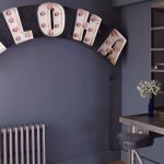 Wall Decoration Near Purple Color Background Theme