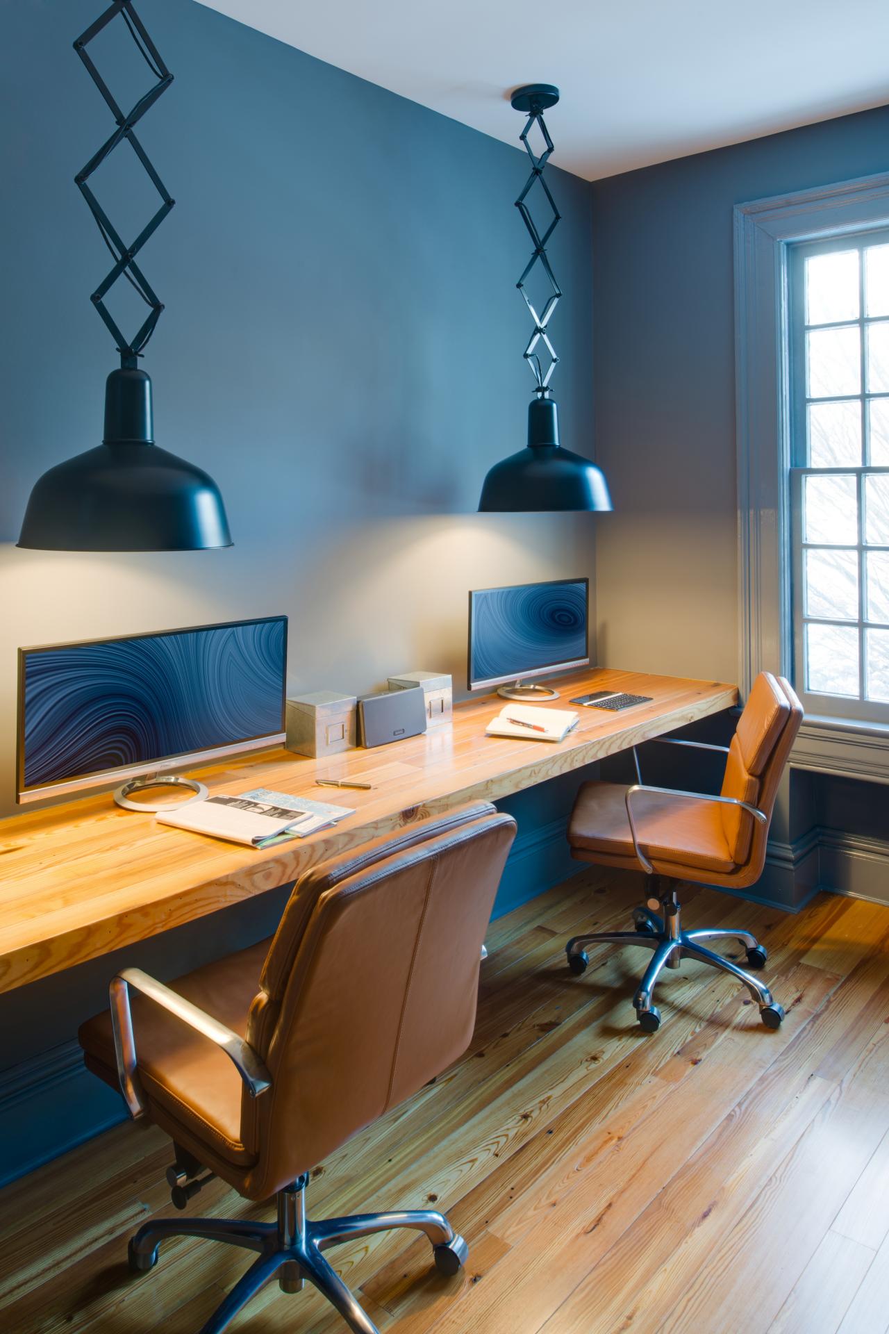Blue Contemporary Home Office