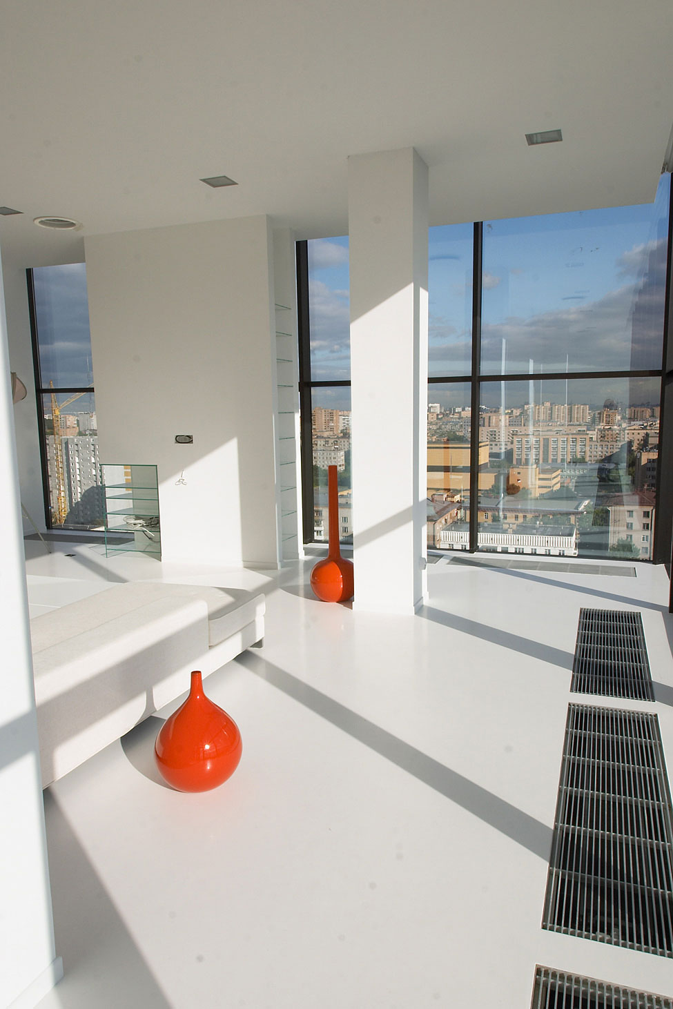 Fancy Red Furniture Accents At Falcons Nest Penthouse Clear Living Room Applied Clear Sofa Along With Clear Floor Also Clear Pillar Fancy Red Furniture Accents At Falcons Nest Penthouse Clear Living Room Applied Clear Sofa Along With Clear Floor Also Clear Pillar