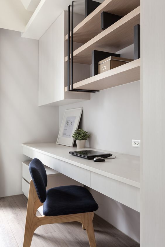 Elegant Design Workspace with smart shelves