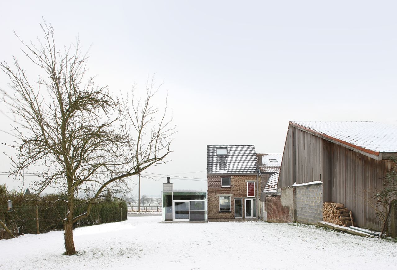 House H by Architecten de Vylder Vinck Taillieu - White Snowy Ground Also Decorated Near Dried Leafy Tree Also Bushes House H by Architecten de Vylder Vinck Taillieu - White Snowy Ground Also Decorated Near Dried Leafy Tree Also Bushes