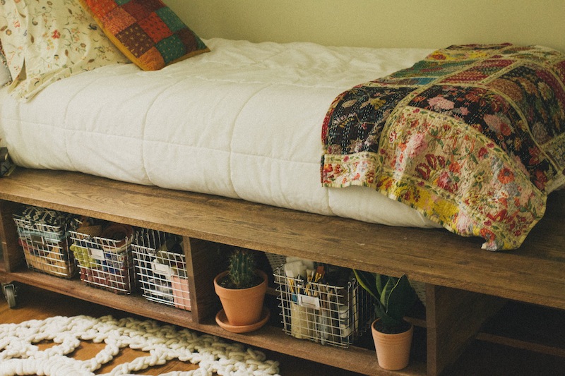 Unique under-the-bed storage