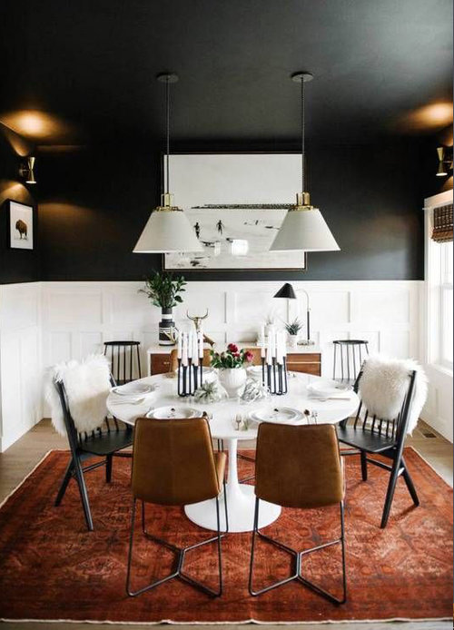Dining room design - Dark with a dash of glamour Dining room design - Dark with a dash of glamour