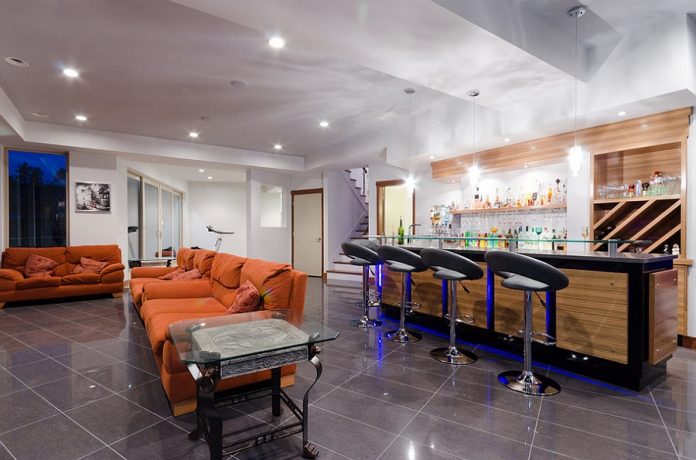 Bar For Home in Basement Floor Design for Modern Home Interior Great bar stools for the contemporary home bar