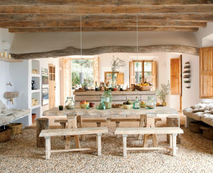 Rustic Dining Table with Sophisticated Style for Home Furniture Design Rustic Dining Room Decorating Ideas With Natural Wooden Furniture